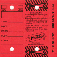 Load image into Gallery viewer, Genuine Versa-Tag Key Tags - 250 per box